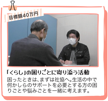 「くらし」の困りごとに寄り添う活動